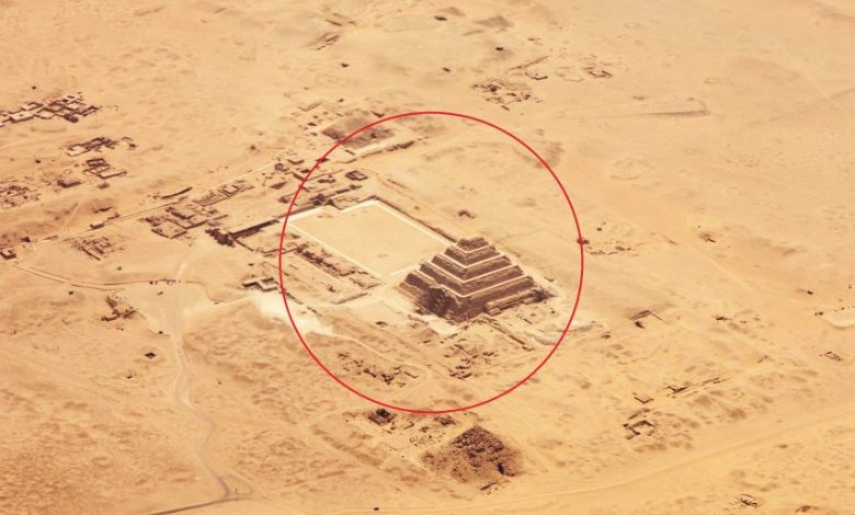 Aerial View of Djoser's Step Pyramid at Saqqara. Shutterstock.
