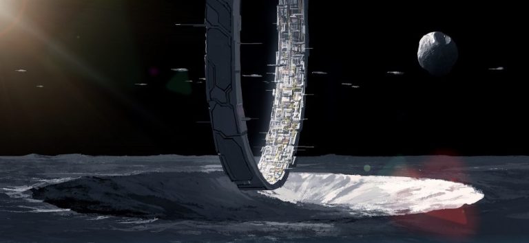 Artist's Illustration of an alien station. Shutterstock.