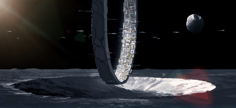 Artist's Illustration of an alien station. Shutterstock.