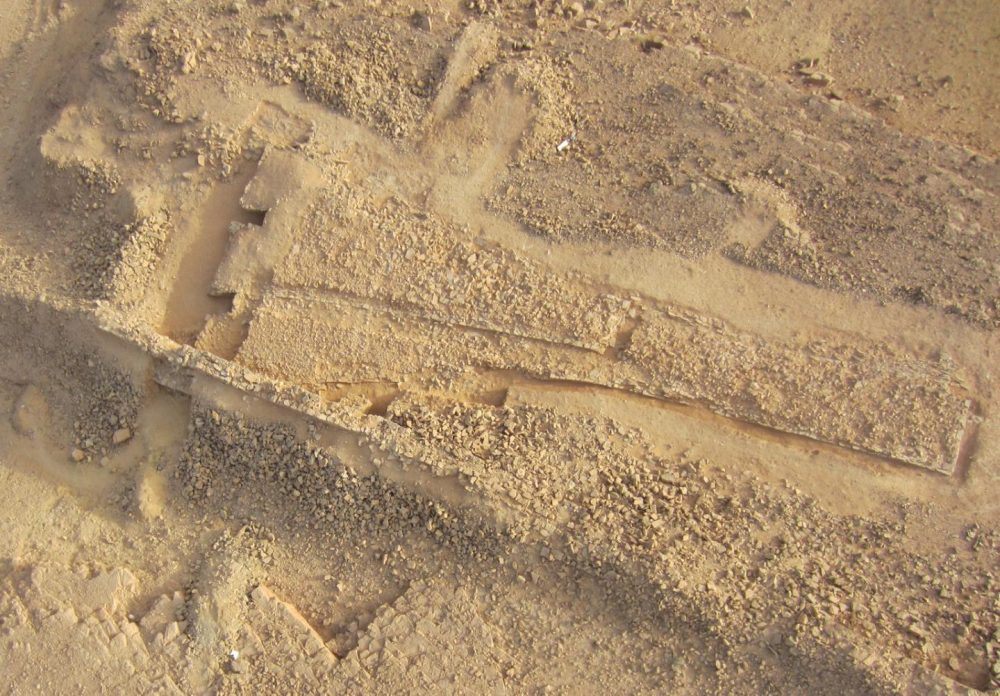 Aerial view of the ancient monument discovered in Saudi Arabia. Image Credit: MADAJ, Marianne Cotty, Olivia Munoz and Ronald Schwerdtner.