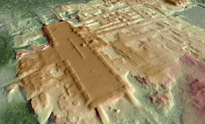LiDAR view of the massive monument. Image Credit: Takeshi Inomata.