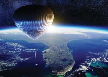 An artists illustration of what the trip to Space with the Neptune spacecraft may look like. Image Credit: Space Perspective.