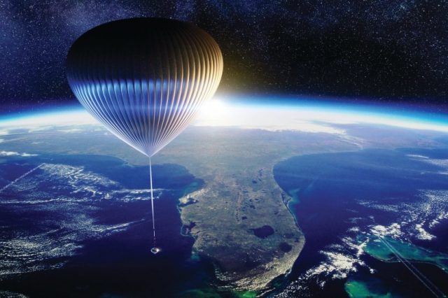 An artists illustration of what the trip to Space with the Neptune spacecraft may look like. Image Credit: Space Perspective.