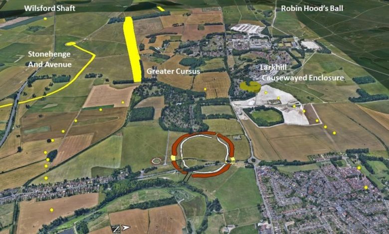The monument is located not far from Stonehenge and measures around 2 km. in diameter. Image Credit: AAP.