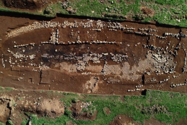 Aerial view of the excavations at the archaeological site of Stöð. Image Credit: Bjarni Einarsson.