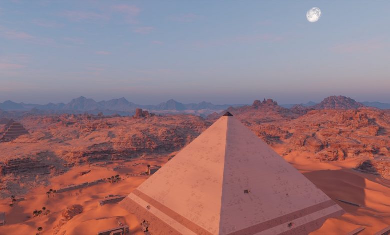 An artists rendering of an ancient Egyptian Pyramid. Jumpstory.