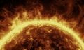 An illustration of the sun and its powerful solar flares. Jumpstory.