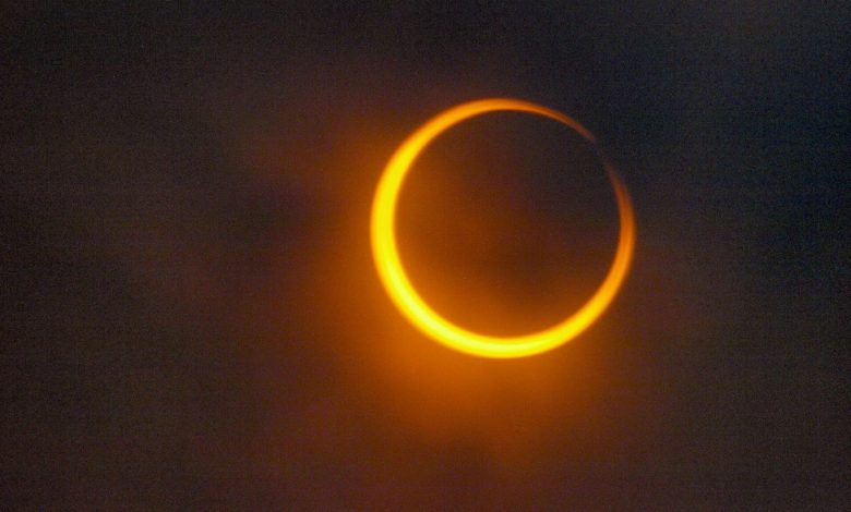 An image of a annular eclipse. Jumpstory.