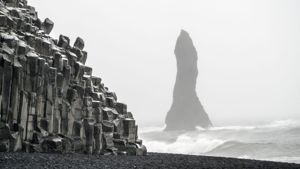 A view of Iceland's famous Black Sand beaches. Jumpstory.