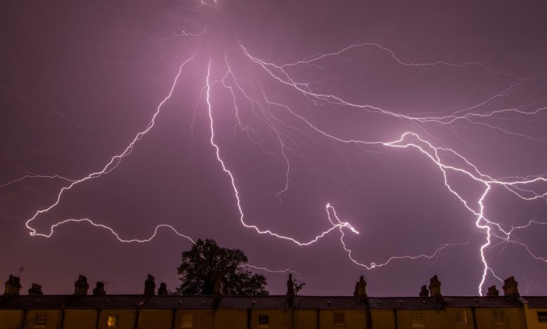 An image of a stunning lightning strike. Jumpstory.