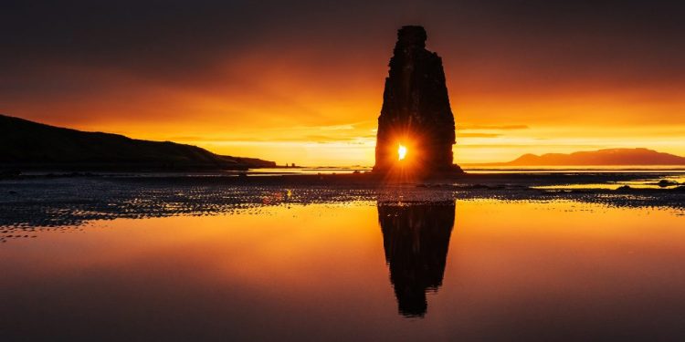 Sunset on a lake. Shutterstock.