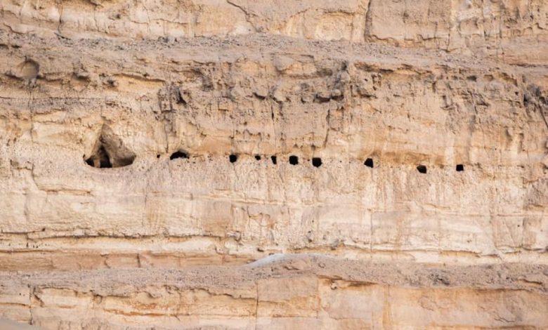 An image showing the rock-cut chambers discovered not far from the ancient Egyptian city of Abydos. Image Credit: Egyptian Ministry of Tourism and Antiquities.