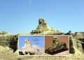 A view and comparison of the Balochistan Sphinx, and Egypt's Great Sphinx. Image Credit: Ancient Inquiries.