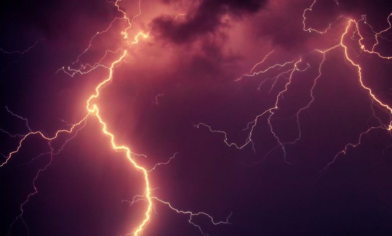 An image of a lightning strike. Jumpstory.