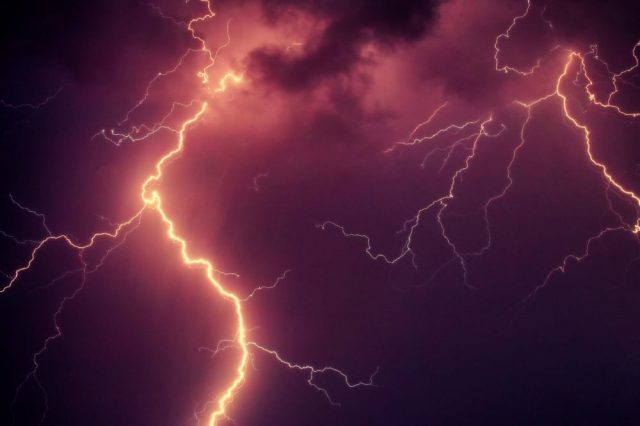 An image of a lightning strike. Jumpstory.