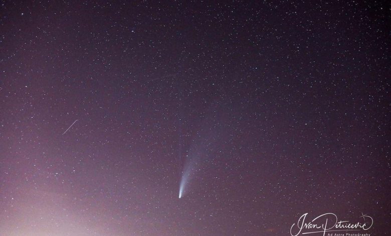 Comet NEOWISE photographed from Croatia. Image Credit: Ivan Petricevic / Ad Astra Photography.
