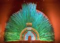 An image of the modern reproduction of Moctezuma's headdress, in the Museo Nacional de Antropología e Historia, Mexico City. Image Credit: Wikimedia Commons.