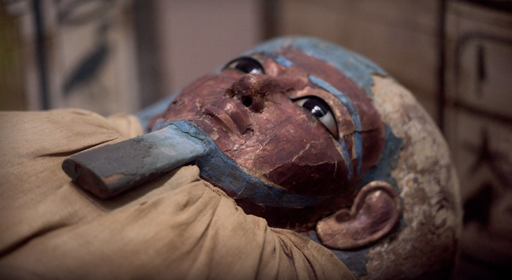 An image of an ancient Egyptian mummy.