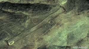 An aerial view of the massive stone monuments. Image Credit: Google Maps.