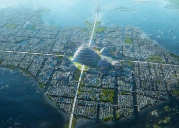 Tenochtitlan city design by Leon Tukker. Artstation.