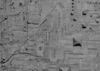 Satellite image of several Chinese Pyramids