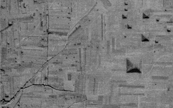 Satellite image of several Chinese Pyramids