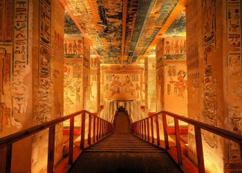 The Marvelous interior walls of an Egyptian Temple.