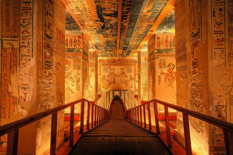 The Marvelous interior walls of an Egyptian Temple.