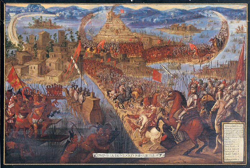 The Conquest of Tenochtitlán after which Hernan Cortes brought the end of the Aztec Empire.