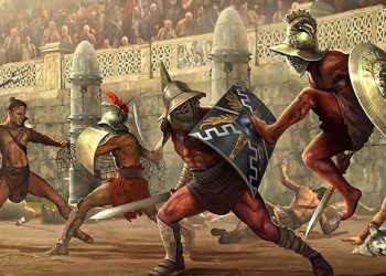 Illustration of the Gladiator Games.