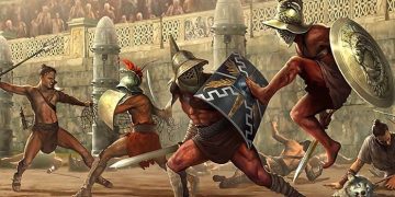 Illustration of the Gladiator Games.