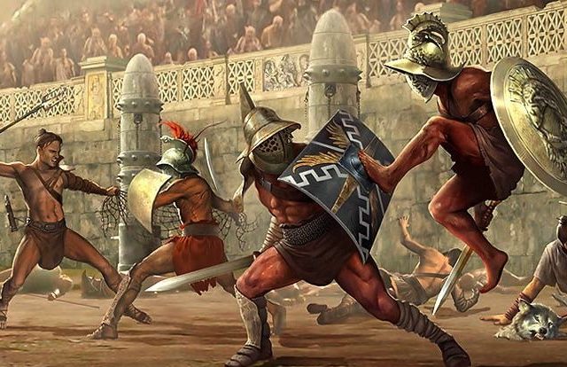 Illustration of the Gladiator Games.