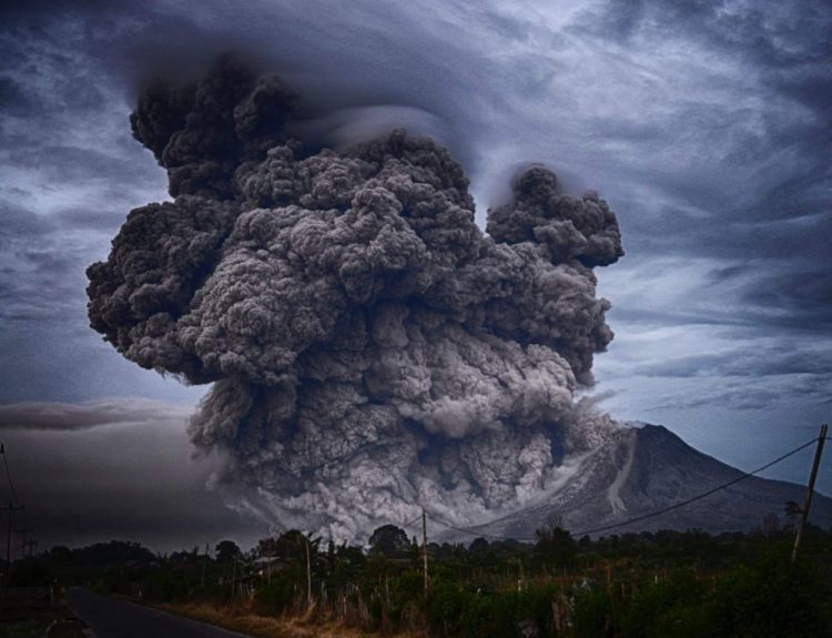 An image of a volcanic eruption. Jumpstory.