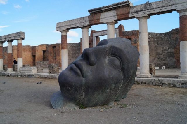 An image of the remnants of an ancient Roman Statue. Jumpstory.