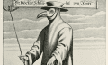 Part of a Satirical engraving called "Doctor Beaky from Rome" although plague doctors did not particularly exist during the days of the Roman Empire.