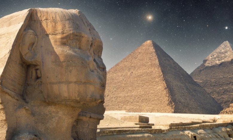 The Pyramids aligned with Orion's Belt.
