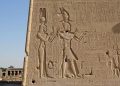 Cleopatra and Caesarion, relief at the Dendera Temple