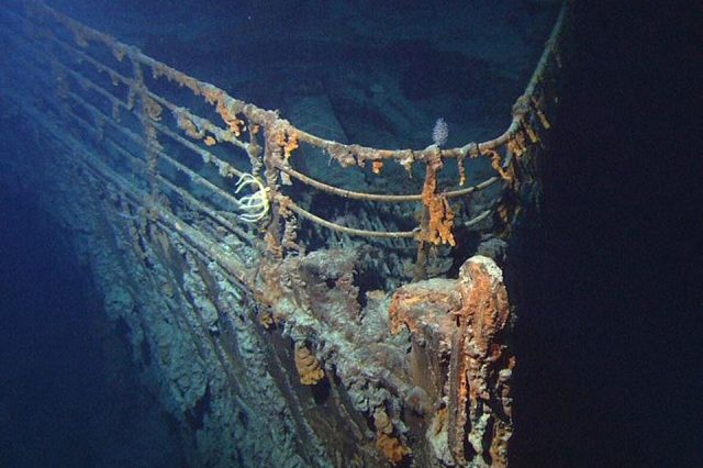 Underwater remains of the famous Titanic.