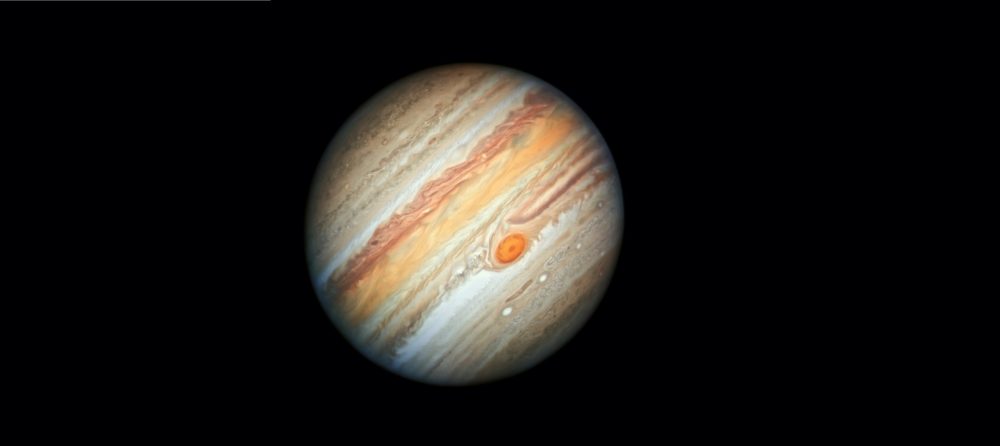 Jupiter is the king of the solar system, more massive than all of the other solar-system planets combined. Image Credit: NASA, ESA, A. Simon (Goddard Space Flight Center), and M.H. Wong (University of California, Berkeley).