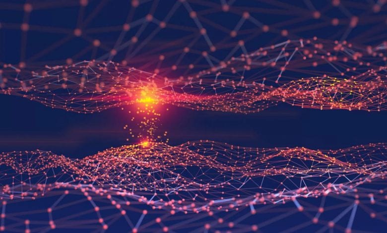 An artist's rendering of a neural network.