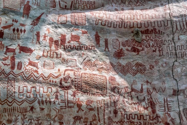 An example of the rock art of Chiribiquete.