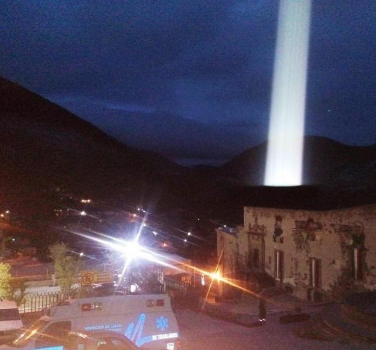 An image of the alleged beam of light photographed in Mexico. Image Credit: Felipe Arias.