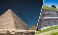 A Side-by-side comparison of the Great Pyramid of Giza and Cholula. Shutterstock / Curiosmos.