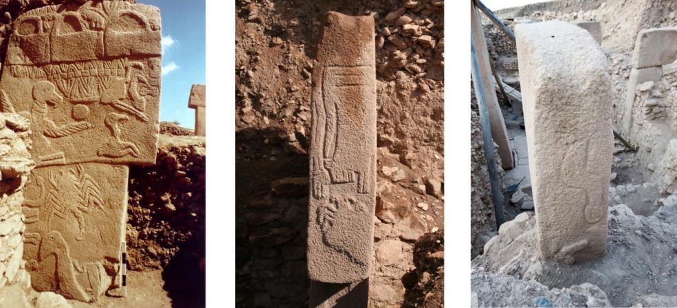 An image of pillar 43 at Gobekli Tepe. Image Credit: K. Schmidt, N. Becker, DAI.