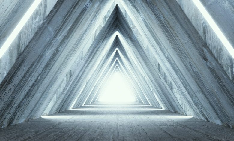 An artist's rendering of pyramid light. Shutterstock.