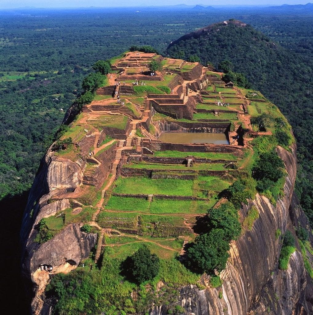 The palace was located at the highest terrace of Sigiriya but here you can see the remains of the marvelous gardens and ponds too.