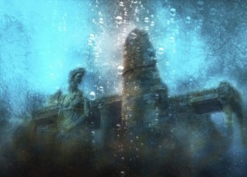 An artist's illustration of a sunken city. Jumpstory.