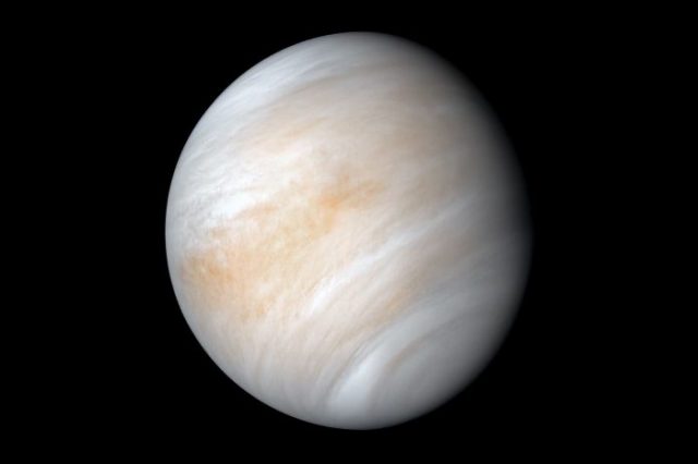 As it sped away from Venus, NASA's Mariner 10 spacecraft captured this seemingly peaceful view of a planet the size of Earth, wrapped in a dense, global cloud layer. Image Credit: NASA/JPL-Caltech.