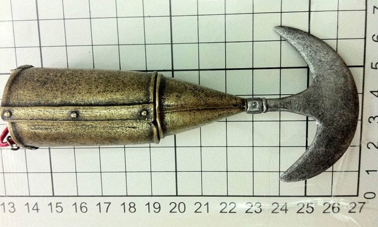 The ancient Roman Scissor used by gladiators in Rome.