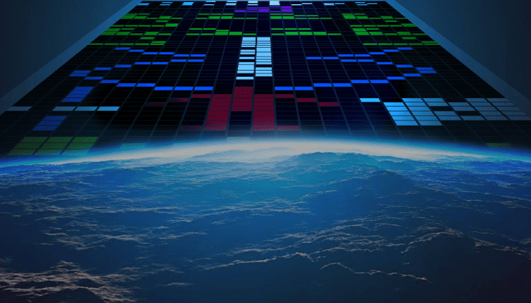 Illustration of the Arecibo Message that Carl Sagan sent to space.
